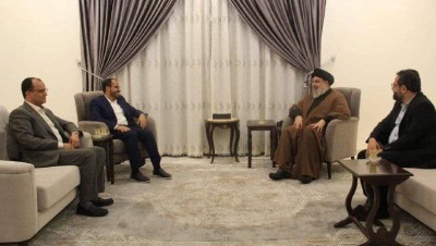 "حسن نصرالله" يلتقي المتحدث باسم الحوثيين "محمد عبد السلام"